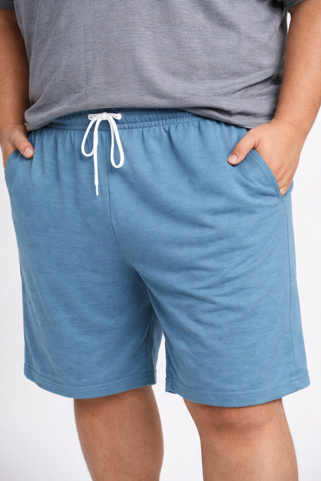 2 Men’s Solid Cotton Shorts - Image 1